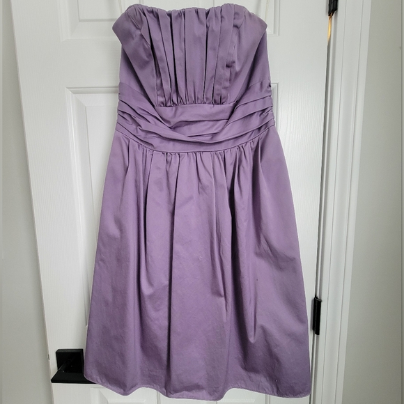 David's Bridal Cotton Sateen Short Dress - Picture 1 of 3